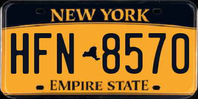 NY license plate HFN8570