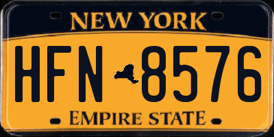 NY license plate HFN8576