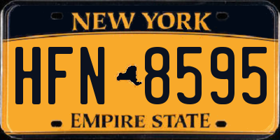 NY license plate HFN8595