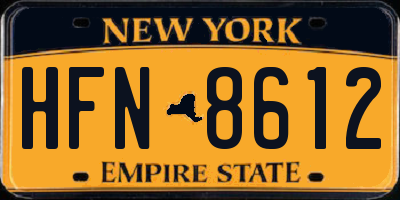 NY license plate HFN8612