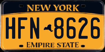 NY license plate HFN8626