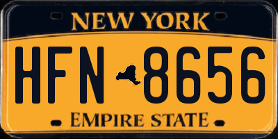 NY license plate HFN8656