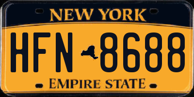 NY license plate HFN8688