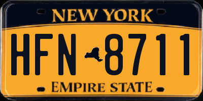 NY license plate HFN8711
