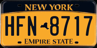 NY license plate HFN8717