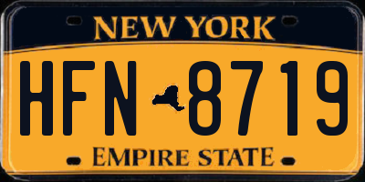 NY license plate HFN8719