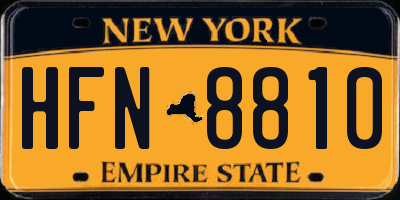 NY license plate HFN8810