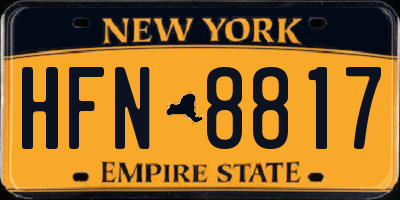 NY license plate HFN8817