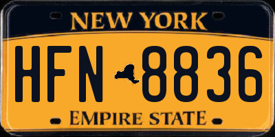 NY license plate HFN8836
