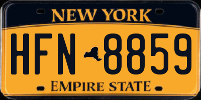 NY license plate HFN8859