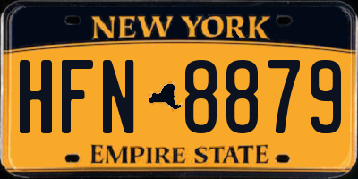 NY license plate HFN8879
