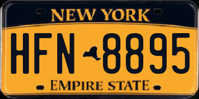 NY license plate HFN8895