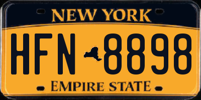 NY license plate HFN8898