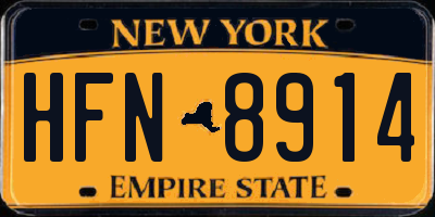 NY license plate HFN8914