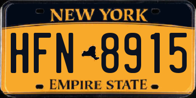 NY license plate HFN8915