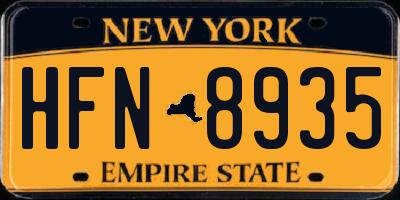 NY license plate HFN8935