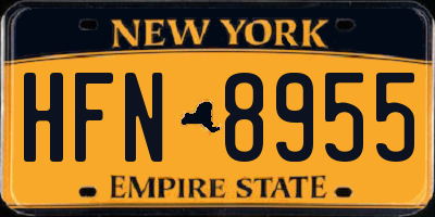 NY license plate HFN8955