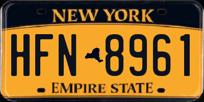 NY license plate HFN8961
