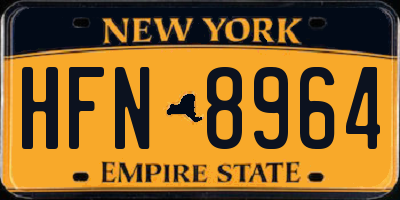 NY license plate HFN8964