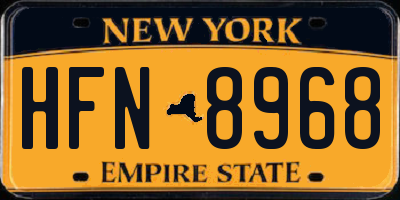 NY license plate HFN8968