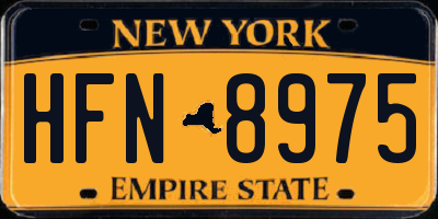 NY license plate HFN8975