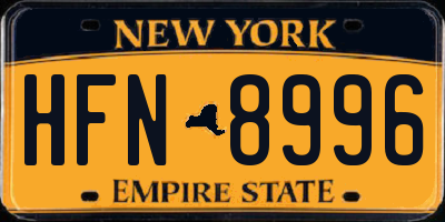 NY license plate HFN8996