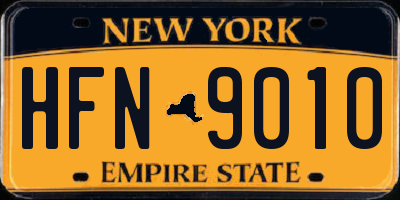 NY license plate HFN9010