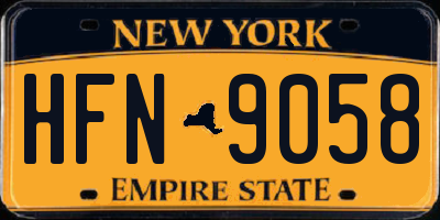 NY license plate HFN9058