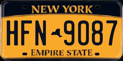 NY license plate HFN9087