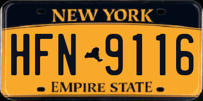 NY license plate HFN9116