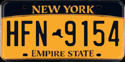 NY license plate HFN9154
