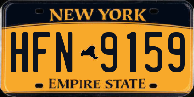 NY license plate HFN9159