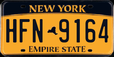 NY license plate HFN9164