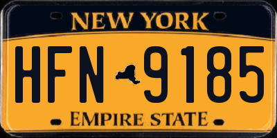 NY license plate HFN9185
