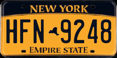NY license plate HFN9248