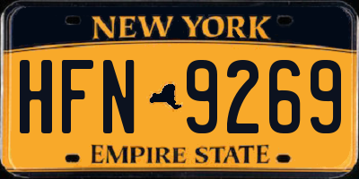 NY license plate HFN9269