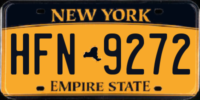 NY license plate HFN9272