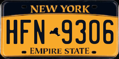NY license plate HFN9306