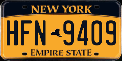 NY license plate HFN9409