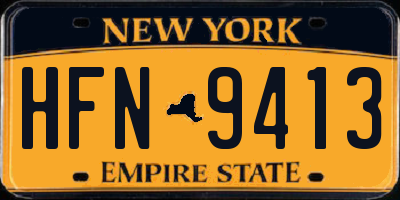 NY license plate HFN9413