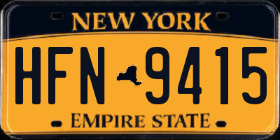 NY license plate HFN9415
