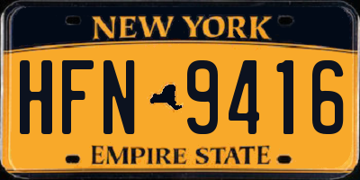 NY license plate HFN9416