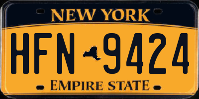 NY license plate HFN9424