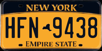NY license plate HFN9438