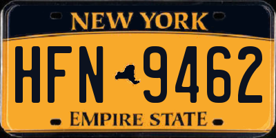 NY license plate HFN9462
