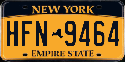 NY license plate HFN9464
