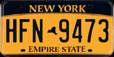 NY license plate HFN9473