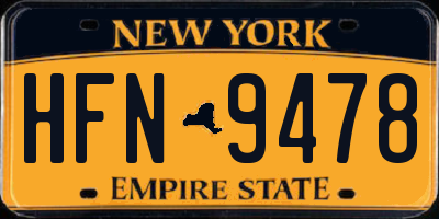 NY license plate HFN9478