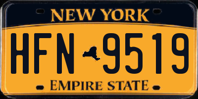 NY license plate HFN9519