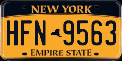NY license plate HFN9563